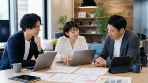 Web制作会社の引き継ぎ体制を話し合うチームとアドバイザー